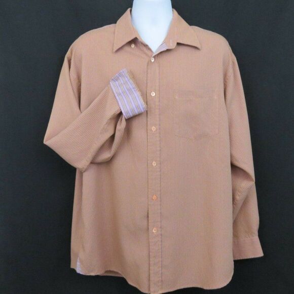 Bugatchi Uomo Textured Plaid Flip Cuff XL Shirt - Picture 1 of 7